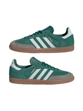 adidas Samba OG - Men's Sneakers Collegiate Green Gum Grey White ID2054 NEW